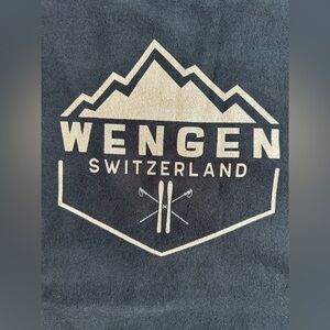 Black Wengen Switzerland Graphic Sweatshirt | 90’s | Ski